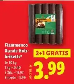 Lidl Flammenco Runde Holzbriketts Angebot