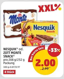 PENNY Nesquik od. zott monte snack Angebot