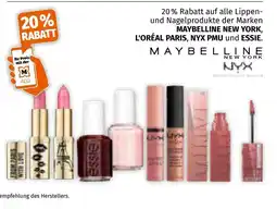 Müller Maybelline new york, l'oréal paris, nyx pmu und essie Angebot