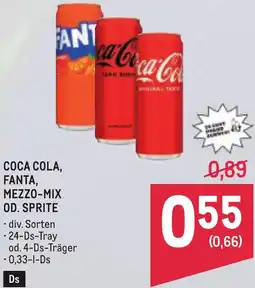 Metro Coca cola, fanta, mezzo-mix od. sprite Angebot