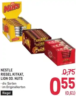 Metro Nestle riegel kitkat, lion od. nuts Angebot