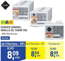 Metro Cookies caramel, vanille od. thank you Angebot