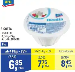 Metro Ricotta Angebot