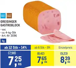 Metro Greisinger gastroblock Angebot