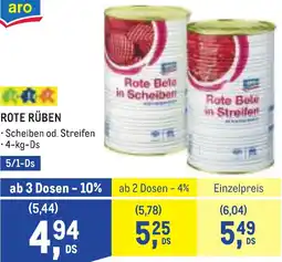 Metro Rote rüben Angebot