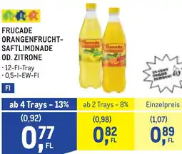 Metro Frucade orangenfrucht- saftlimonade od. zitrone Angebot