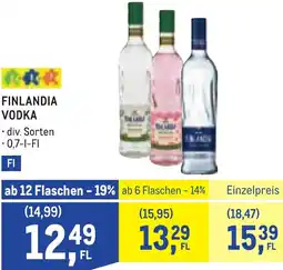 Metro Finlandia vodka Angebot