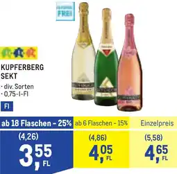 Metro Kupferberg sekt Angebot
