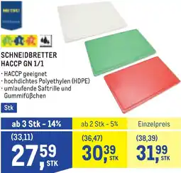 Metro Schneidbretter haccp Angebot