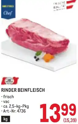 Metro Rinder beinfleisch Angebot