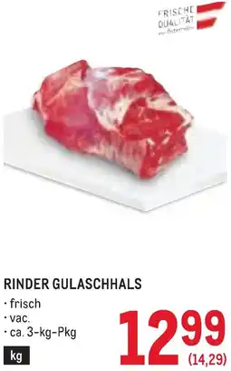 Metro Rinder gulaschhals Angebot