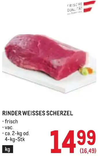 Metro Rinder weisses scherzel Angebot