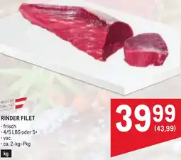 Metro Rinder filet Angebot
