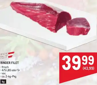 Metro Rinder filet Angebot
