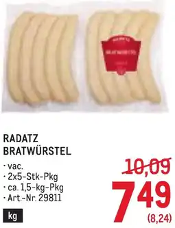 Metro Radatz bratwürstel Angebot