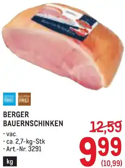Metro Berger bauernschinken Angebot
