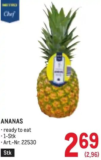 Metro Ananas Angebot
