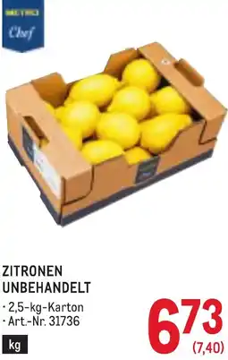 Metro Zitronen unbehandelt Angebot