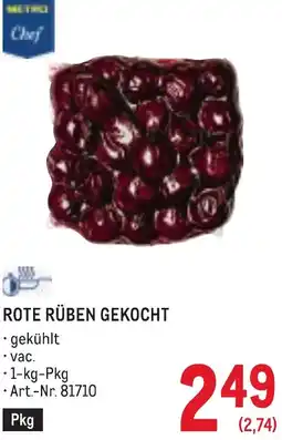 Metro Rote rüben gekocht Angebot