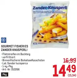 Metro Gourmet fisheries zander knusperli Angebot