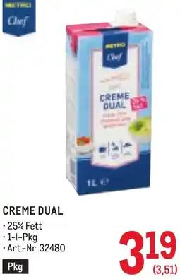 Metro Creme dual Angebot