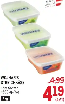 Metro Wojnar's streichkäse Angebot
