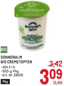 Metro Sonnenalm bio cremetopfen Angebot