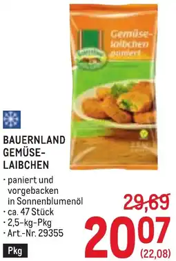 Metro Bauernland gemüse- laibchen Angebot