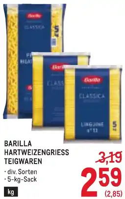Metro Barilla hartweizengriess teigwaren Angebot