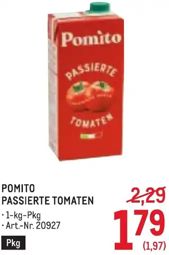 Metro Pomito passierte tomaten Angebot