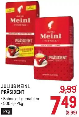 Metro Julius meinl präsident Angebot