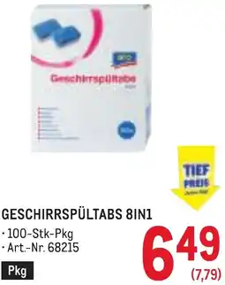 Metro Geschirrspültabs Angebot