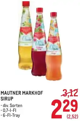 Metro Mautner markhof sirup Angebot