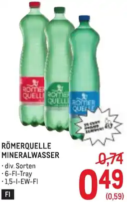 Metro Römerquelle mineralwasser Angebot