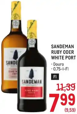 Metro Sandeman ruby oder white port Angebot