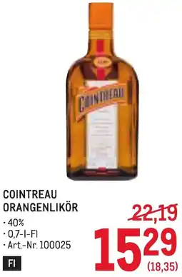 Metro Cointreau orangenlikör Angebot