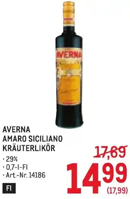 Metro Averna amaro siciliano kräuterlikör Angebot