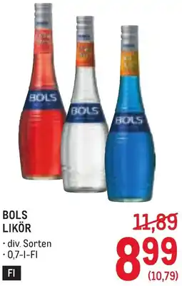 Metro Bols likör Angebot