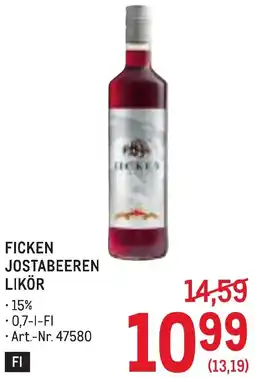 Metro Ficken jostabeeren likör Angebot