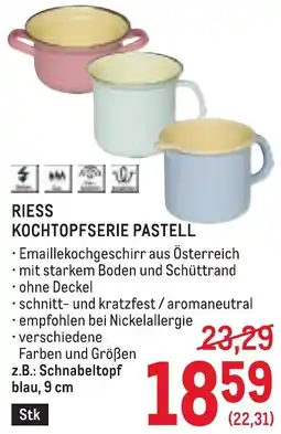 Metro Riess kochtopfserie pastell Angebot