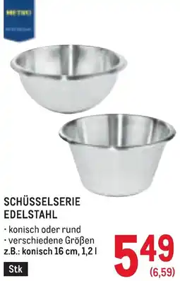 Metro Schüsselserie edelstahl Angebot