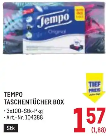 Metro Tempo taschentücher box Angebot