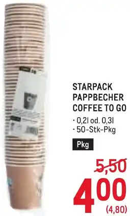 Metro Starpack pappbecher coffee to go Angebot