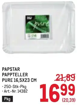 Metro Papstar pappteller pure Angebot
