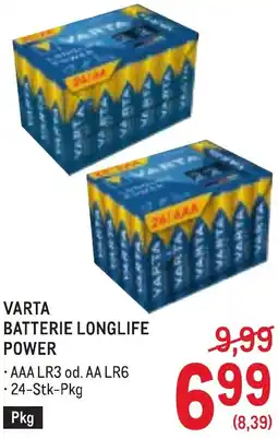 Metro Varta batterie longlife power Angebot