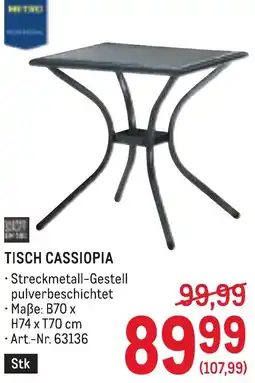 Metro Tisch cassiopia Angebot