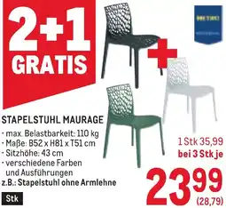 Metro Stapelstuhl maurage Angebot