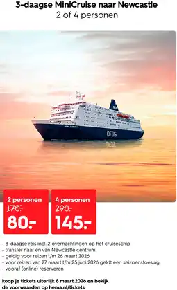 HEMA 3-daagse MiniCruise naar Newcastle Angebot