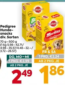 Billa Pedigree Hunde- snacks Angebot