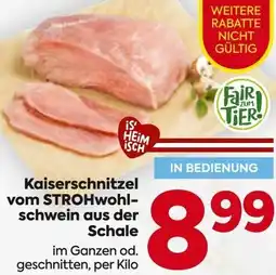 Billa Kaiserschnitzel vom STROHwohl- schwein aus der Schale Angebot